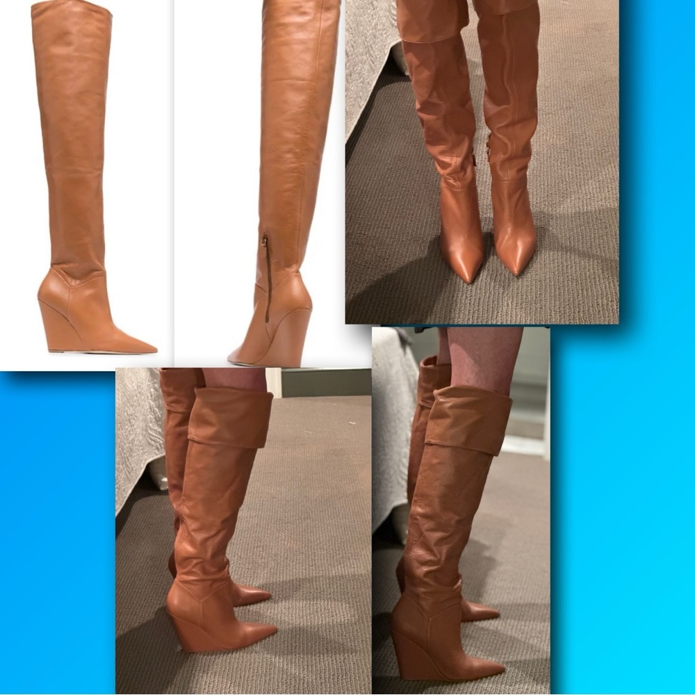STUART WEITZMAN
Saloon Leather Over The Knee Wedge Boots
